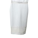 Alice + Olivia White Mesh Panel Sheath Midi Dress Sleeveless Women’s Size 6 Photo 7