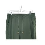 Eddie Bauer Green Lightweight Joggers Side Zip Cargo Pocket Womens Sz Large New Photo 1