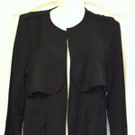 Sejour Minimalist Shawl Contemporary Lagenlook Black Crepe Duster Photo 0