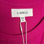 l*space L* Bardot Ruched Tulip Hem Cover Up Midi Dress Pink Womens Size Medium NWT Photo 4