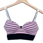 Victoria's Secret  Pink Black Striped Padded Sports Bra Sz XS Photo 3