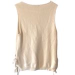 Madewell  side tie sleeveless sweater rich cream large‎ G3619 Photo 5
