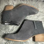 Toms Womens Loren Ankle Boots Grey Suede / Felt Gray Ankle Boots Size 8 Photo 6