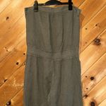 Drew  Cotton Gauze Crinkle Strapless Jumpsuit Romper Jumper Army Green Photo 1