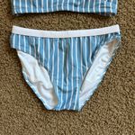 Kindred Bravely Women's Swimsuit Top Small / Bottoms Medium Blue Stripe Photo 1