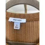 Nine West  Ribbed Knit Midi Dress Tank Camel S Preppy Minimalist Resort Neutral Photo 2