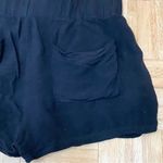 Free People OB428016 Black Linen Baggy Pull On Lounge Shorts Size M Photo 2