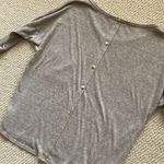 Forever 21 Oversized Slouchy Blouse Medium Tan Pocket Top Blouse Peasant Cottage Photo 5