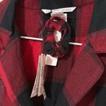 Victoria's Secret Victoria’s Secret women’s size medium plaid pajama top button up red and black Photo 2