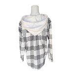 American Eagle - NWT Plaid Button Down Y2K Grunge Hooded Shirt Jacket Sz S Photo 4