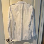 Helmut Lang  Gathered Button-Front Long Sleeve Knot White Shirt | S Photo 7