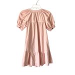 Pilcro  Anthropologie Pale Pink Cotton Linen Button Down Puff Sleeve Dress XXS Photo 5