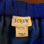 J.Crew  Blue Skirt Pleated Elastic Waistline Sz XS Linen Blend Minimalist Coastal Photo 7