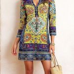 Hale Bob Womens Boho Paisley Print Tunic Dress Size S Multicolor Long Sleeve Photo 0
