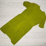 Liz Claiborne Vintage  silk green dress with buttons down the back short sleeve s Photo 6