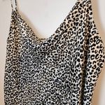 Nine West Tank Top Blouse Leopard Print Cowl Neck Camisole Date Night Animal Photo 2