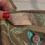 NWT Miss June Paris Floral Embroidered Fringe Poncho Top Tan Size undefined Photo 2