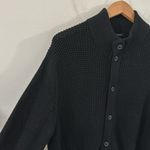 Banana Republic Factory black chunky waffle knit longline cardigan jacket size L Size L Photo 4