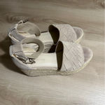 Marc Jacobs Marc Fisher Varin  Suede Espadrille Wedge Sandal‎ Women's Size 8.5 Beige Photo 3