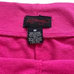 Ed Hardy Y2K  Shorts Skull Floral Tattoo Drawstring Hot Pink Women's Size Medium Photo 2