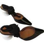 Rejina Pyo Women’s Size 39 8 Black Patent Leather Barbara Suede Wrap Tie Heels Photo 0