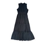 Draper James  RSVP women's XL sleeves tiered smocked maxi dress black metallic Photo 1