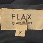 Flax by ANGELHEART 100% Silk blue pleated mini dress with Pockets Small EUC Photo 7
