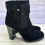 Juicy Couture  Ankle Boots Chunky Block Suede Womens Lupia Black Size 8 Photo 5