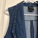 Lysse  Denim Jean Vest Casual Pockets Drawstring Waist Size Small EUC #3202 Photo 3