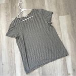 James Perse  Tshirt cotton striped short sleeve womens Gray (large) basic casual Photo 0