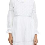 Love Shack Fancy  Women’s Size 4 White Jullian Eyelet Long Sleeve Mini Dress Photo 2