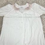 Madewell Rainbow Smocked Trapeze Mini Dress Kimono Floral Pale Parchment Large Photo 8