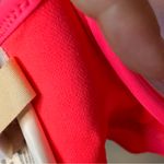 Hobie  Neon Hot Pink Bikini Top Solids Push Up Ruffled Underwire Halter Medium Photo 8