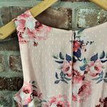 Eliza J  Pink Floral Ruffle Chiffon Midi Dress, 14 Photo 6