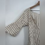 Free People  Folk Town‎ Linen Off-Shoulder Striped Mini Dress Size XS Photo 4