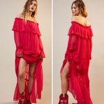 Free People ‎ Cherry Maxi Dress in hot pink size S Photo 1