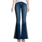 L'Agence Solana Bell Bottom Flare Jean 26 Side Stripe Western Luxury Cowgirl Photo 1