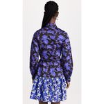 Snow Xue Gao New York Purple Floral Long Sleeve Tiered Cotton Doll Dress Size 8 Photo 2