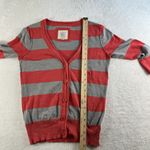 Vtg Y2K M Cardigan Sweater Knit 90s Stripe Twee Preppy Bella Swan V Photo 7