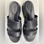 Cole Haan  2 ZEROGRAND Slot Sandal Black Platform Leather Womens US 10B Photo 3