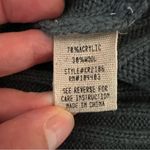 Moon River  Blue Distressed Ribbed Turtleneck Sweater Size Medium Wool Blend Photo 12