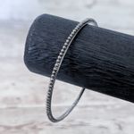 Vintage Bracelet Dark Grey Raised Ball Design Thin Photo 0