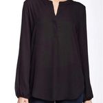 Harlowe $ Graham Harlowe & Graham black split front blouse XS Photo 0