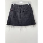 BDG  Urban Outfitters Black Denim Mini Skirt Raw Hem Distressed Sz M Grunge Edgy Photo 8