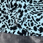 Jamie Sadock Golf Skirt 8 Blue Black Animal Print Pockets Zipper Stretch Photo 6