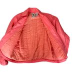 Kriss Kross Pink Silk Blend Quilted Bomber Jacket Women's Size S oversized Size M Photo 8