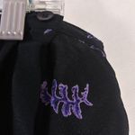 JM Collection  Black Purple Paisley Wrap Midi Skirt Whimsygoth  Size L Photo 5