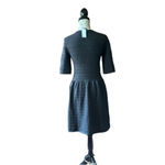 Vince Camuto  Women’s Charcoal Gray Knit Mini Dress S | Short Sleeve Pullover Photo 4