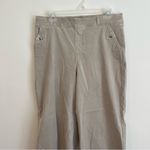 Spanx  Stretch Twill Cropped Wide Leg High Rise Pull On Pants Khaki Beige XL Photo 1