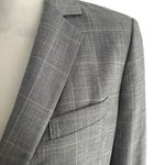 DKNY  Women's Gray Yellow Glen Plaid Button Blazer Size 4 Photo 5